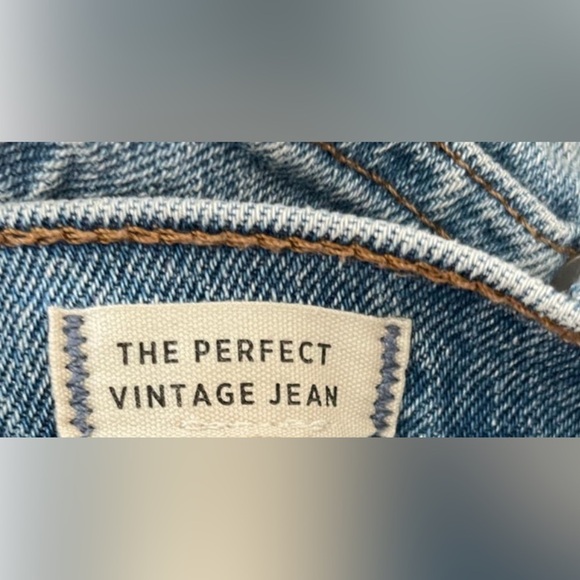 MADEWELL | The Perfect Vintage Jean in light Blue  Wash: Raw-Hem Edition sz 29 - Picture 2 of 9